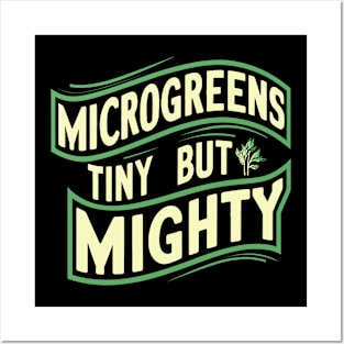 Microgreens Tiny But Mighty Vegan Gardening Sprouts Posters and Art